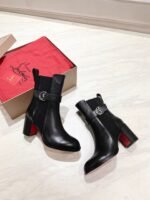 [TOP] Christian Louboutin CL Chelsea Booty 70 mm Low boots Black leather - Shoes - Image 6