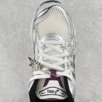Asics Athletic Casual Breathable Professional Running Shoes - White and Purple - Image 5