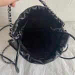 CHANEL 22 MINI HANDBAG Shiny Calfskin & Silver-Tone Metal Black - Bag - Image 9