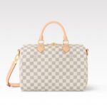 Louis Vuitton Speedy Bandoulière 30 Damier Azur Canvas Women Handbag - Bag - Image 6