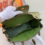 Hermes Birkin Bag Doblis Bag Golden Hardware-Dark Or Deep Green Bag - Image 5
