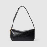 Gucci Half Horsebit Shoulder Black soft glossy leather Medium - Bag
