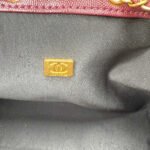 CHANEL 25 Small Handbag Grained Calfskin & Gold-Tone Metal Burgundy -Bag - Image 11