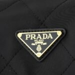 Prada Tessuto Impuntu Quilted Flap Shoulder Black Bag - Image 8