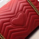 Gucci GG Marmont Small Shoulder Bag in red leather - Bag - Image 7