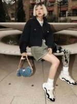 Louis Vuitton New LV Remix Croissant Denim MM Bag - Image 24