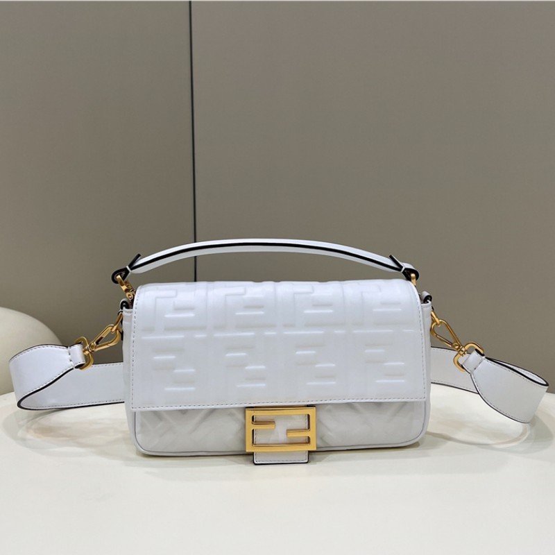 279FC4BE-92C1-F90B-F2FE-63A78F7EDE66 Fendi Embossed Baguette Bag - Image 1