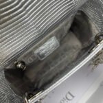 Dior lady bag 17cm lizard bag-Silver - Bag - Image 8