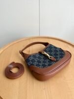 Gucci Jackie 1961 Mini Shoulder Bag GG Denim Blue/Ivory - Bag - Image 4