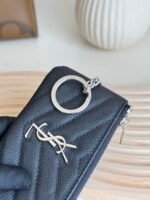 Saint Laurent Ball-Patterned Cowhide Wallet -Black Sliver Wallet - Image 5