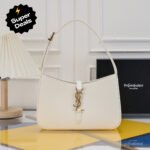 SAINT LAURENT YSL 5 à 7 Hobo Bag Leather-White Bag