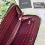 Chanel Boy Zip Around Wallet Quilted Caviar Long-Fishseed Pattern Gold Wallet - Image 9