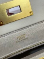Hermes 2424 Togo Swift Gold Hardware White - Bag - Image 9