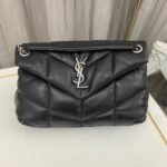 SAINT LAURENT Loulou Puffer Small Quilted Leather Shoulder Bag Black - Bag