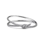 Tiffany Knot Double Row Hinged Bracelet