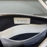 BALENCIAGA Le Cagole mini studded croc-effect leather shoulder bag white - Bag - Image 7