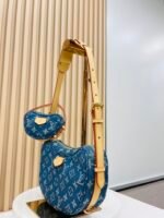 Louis Vuitton New LV Remix Croissant Denim MM Bag - Image 5