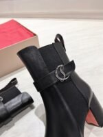 [TOP] Christian Louboutin CL Chelsea Booty 70 mm Low boots Black leather - Shoes - Image 9