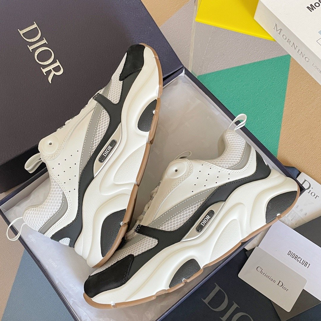 2DD33E01-8F4A-D488-25A4-8E8A64BEE114 Dior B22 Sneakers White and Black - Shoes - Image 1