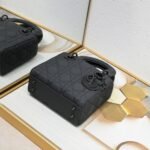 Dior Mini Lady Dior Bag Black Ultramatte Calfskin - Bag - Image 3