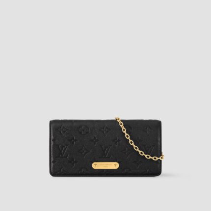 Louis Vuitton Empreinte Monogram Leather Black Wallet On Chain Lily - Bag