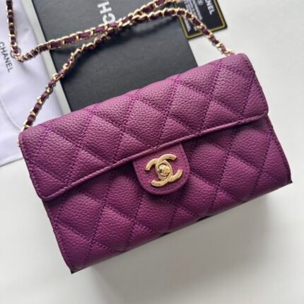 Chanel Chain Shoulder Crossbody Small Bag - Purple Bag