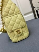 CHANEL 25 Small Handbag Grained Calfskin & Gold-Tone Metal Light Yellow - Bag - Image 7