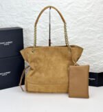 Saint Laurent JAMIE SHOPPING Medium in suede GOLDEN LEAF - Bag - Image 4