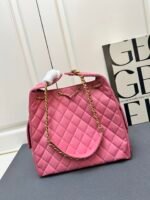CHANEL 25 Small Handbag Grained Calfskin & Gold-Tone Metal Light Pink - Bag - Image 5