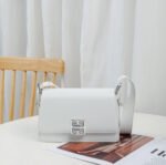 Givenchy New Shiny Grained Cowhide Leather Medium Crossbody Bag - White Bag