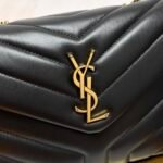 [TOP] SAINT LAURENT Loulou Small Quilted Leather Black Golden Hardware Shoulder Bag - Image 8