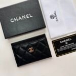 Chanel CLASSIC CARD HOLDER Grained Calfskin & Gold-Tone MetalBlack -Wallet - Image 3