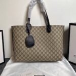 Gucci Calfskin GG Monogram Medium Reversible Tote Black - Bag