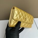 Chanel Counterfeit Caviar Sheepskin Wallet-Gold Wallet - Image 7
