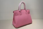 Hermes Birkin Togo handbag in Rose Sakura with Silver hardware - Image 5