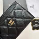 Chanel CLASSIC CARD HOLDER Grained Calfskin & Gold-Tone MetalBlack -Wallet - Image 4