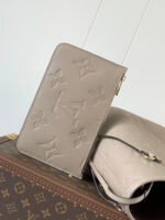 [TOP]Louis Vuitton Neverfull MM Elephant Gray Embossed Handbag - Image 6