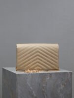 [TOP] Saint Laurent CLASSIC CASSANDRE CHAIN WALLET IN GRAIN DE POUDRE LEATHER - Image 2
