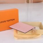 LV Charms Business Card Holder - Monogram Coated Canvas & Gold Charm Accent - Image 2