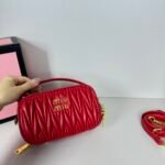Miu Miu Logo Patch Zipped Clutch Bag - Image 6