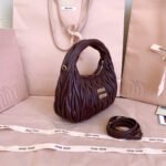 Miu Miu Wander matelassé nappa leather hobo bag - Burgundy - Image 3