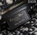 Christian Dior Lady Dior Natural Wicker and Blue Dior Oblique Jacquard Handbag - Bag - Image 8