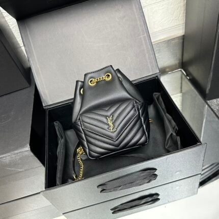 Saint Laurent JOE backpack in Calfskin Black - Bag