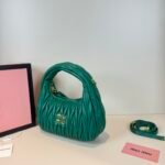 Miu Miu Wander matelassé nappa leather hobo bag handbag - Bag - Image 4