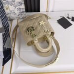 Dior Small Lady Dior Bag Powder Sand-Colored Patent Cannage Calfskin Golden Hardware - Bag - Image 5