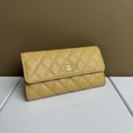 Chanel Counterfeit Caviar Leather Wallet-Yellow Wallet