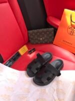 Hermes Chypre Sandal Leather Sandals Slippers - Shoes - Image 3