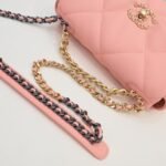Chanel Calfskin Quilted Chanel 19 Flap Grey -Golden - Bag - Image 6