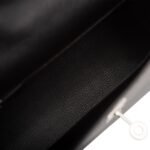Hermes Kelly Epsom Haze Black Silver Hardware - Bag - Image 8