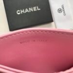 Chanel CLASSIC CARD HOLDER Grained Calfskin Pink Wallet - Image 8